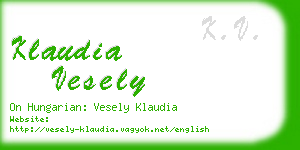 klaudia vesely business card